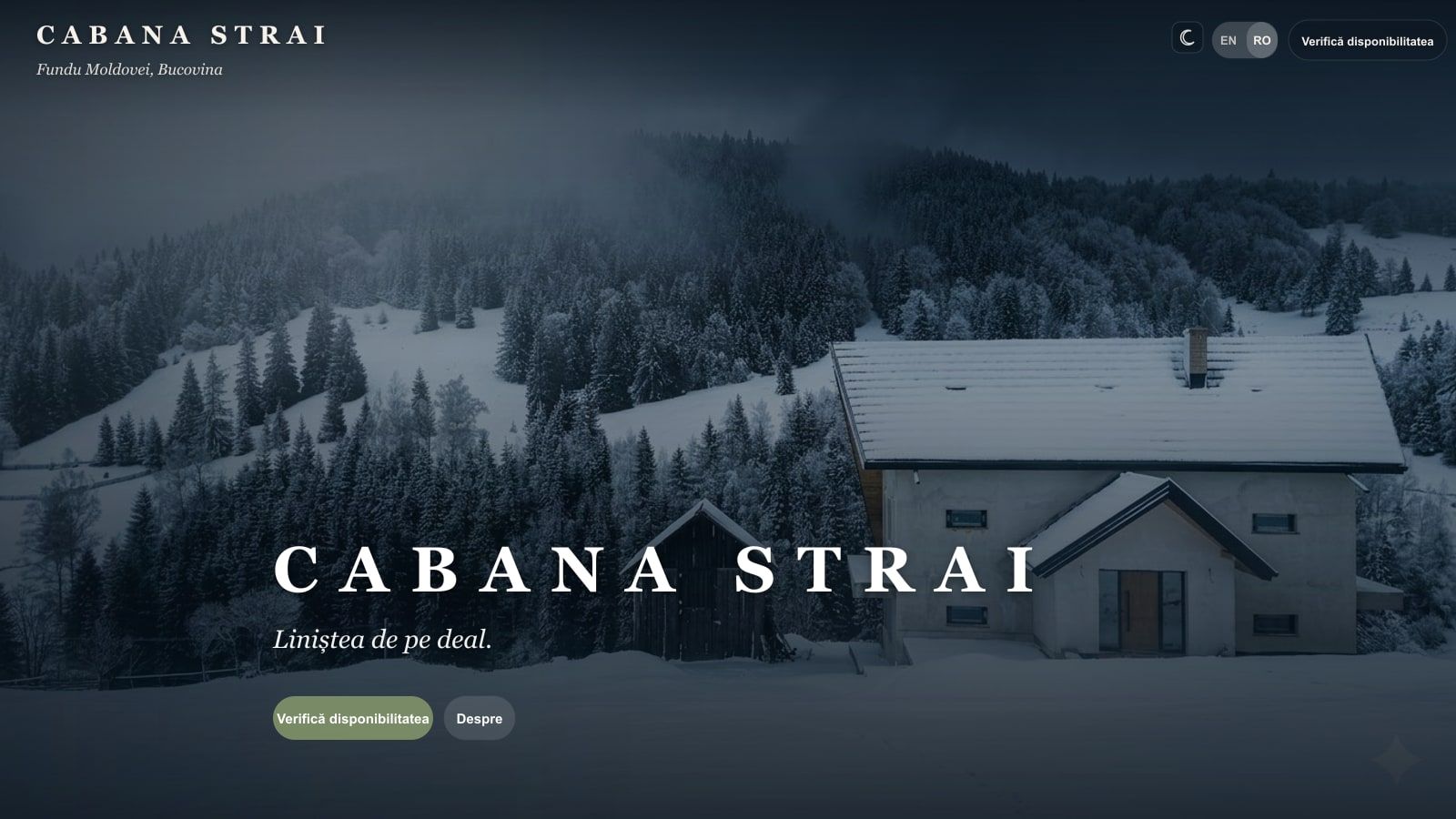 cabana-strai.ro, site live pentru o caban? montan? din Bucovina
